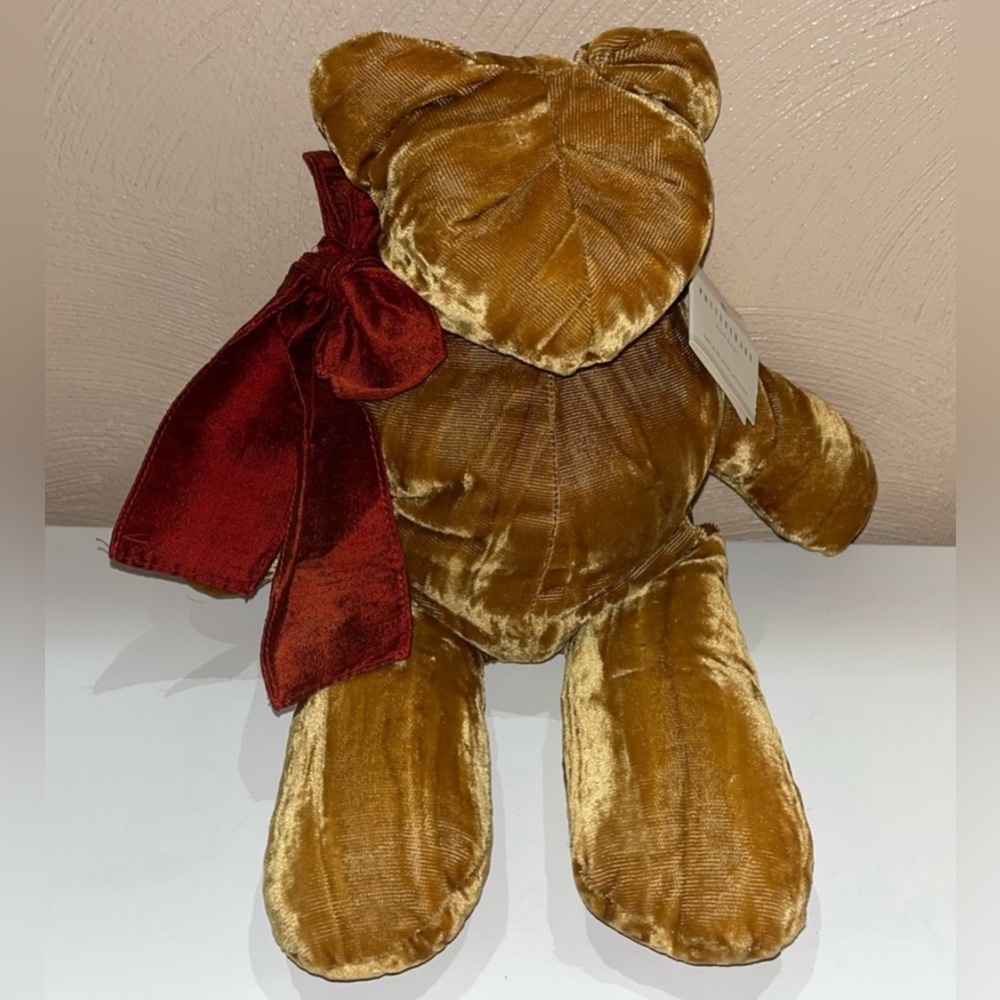 NWT Pottery Barn Gold Noel Bear